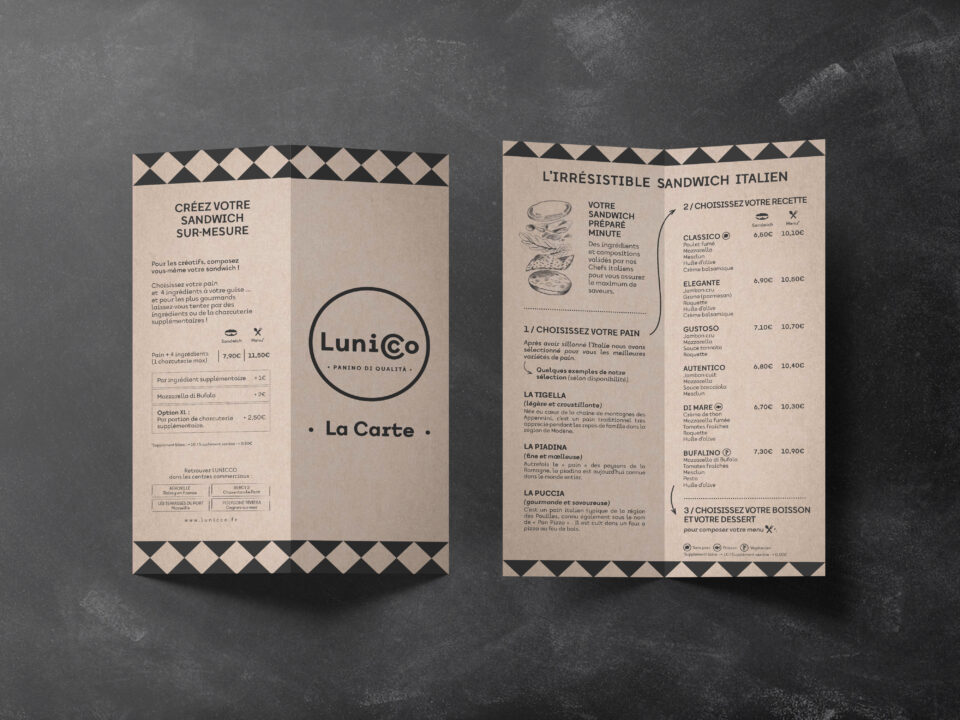 lunicco menu
